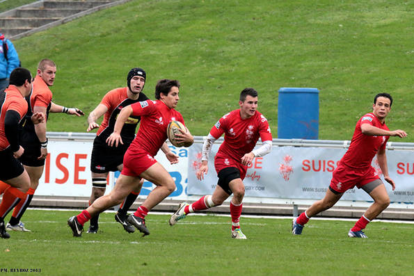 Une belle attaque de nos 3/4 contre les Pays Bas